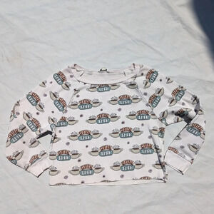 American Eagle Friends Central Perk Cropped Crewneck Sweater - Size Medium Woman